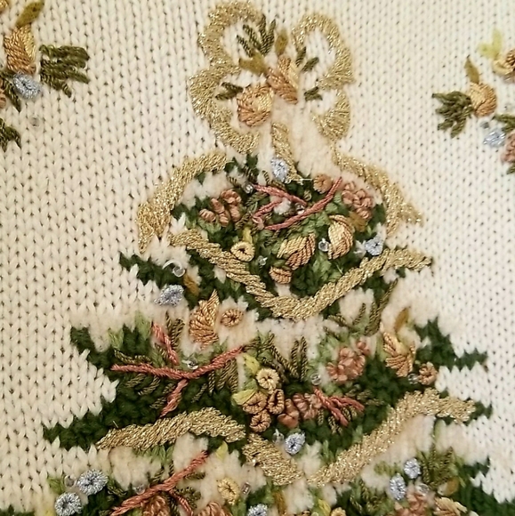 TIARA INTERNATIONAL Christmas Tree Knit Sweater 18-20 EVC - Picture 4 of 9